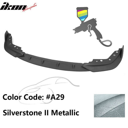 K2 Industries BMW G20 330i M Sport M340i front bumper lip spoiler in black polypropylene, designed for 2019-2022 models.