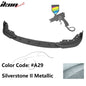 K2 Industries BMW G20 330i M Sport M340i front bumper lip spoiler in black polypropylene, designed for 2019-2022 models.