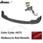 K2 Industries BMW G20 330i M Sport M340i front bumper lip spoiler in black polypropylene, designed for 2019-2022 models.