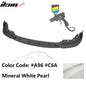 BMW G20 330i M Sport M340i front bumper lip spoiler in black for 2019-2022 models by K2 Industries.