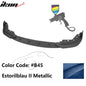 K2 Industries BMW G20 330i M Sport M340i front bumper lip spoiler in black polypropylene, designed for 2019-2022 models.