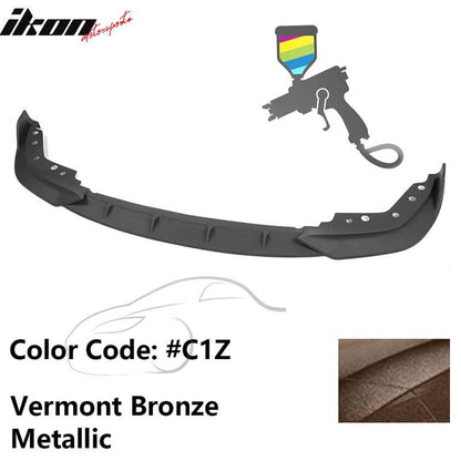 K2 Industries BMW G20 330i M Sport M340i 3PC front bumper lip spoiler in black polypropylene with border detail.
