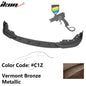 K2 Industries BMW G20 330i M Sport M340i 3PC front bumper lip spoiler in black polypropylene with border detail.