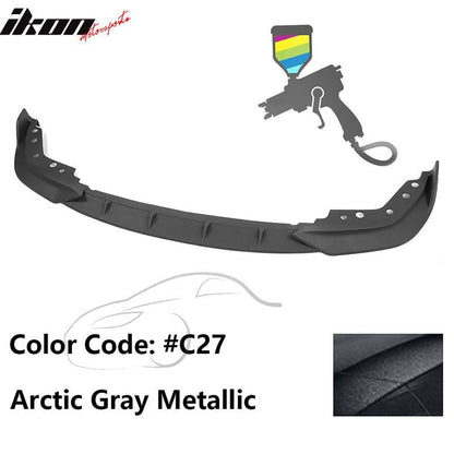K2 Industries BMW G20 330i M Sport M340i front bumper lip spoiler in black polypropylene with border detail.