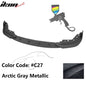 K2 Industries BMW G20 330i M Sport M340i front bumper lip spoiler in black polypropylene with border detail.
