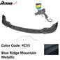 BMW G20 330i M Sport M340i front bumper lip spoiler by K2 Industries, made of PP, showing the sleek, aerodynamic design.