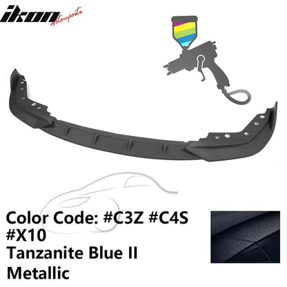 K2 Industries BMW G20 330i M Sport M340i front bumper lip spoiler in black, made of durable PP material.