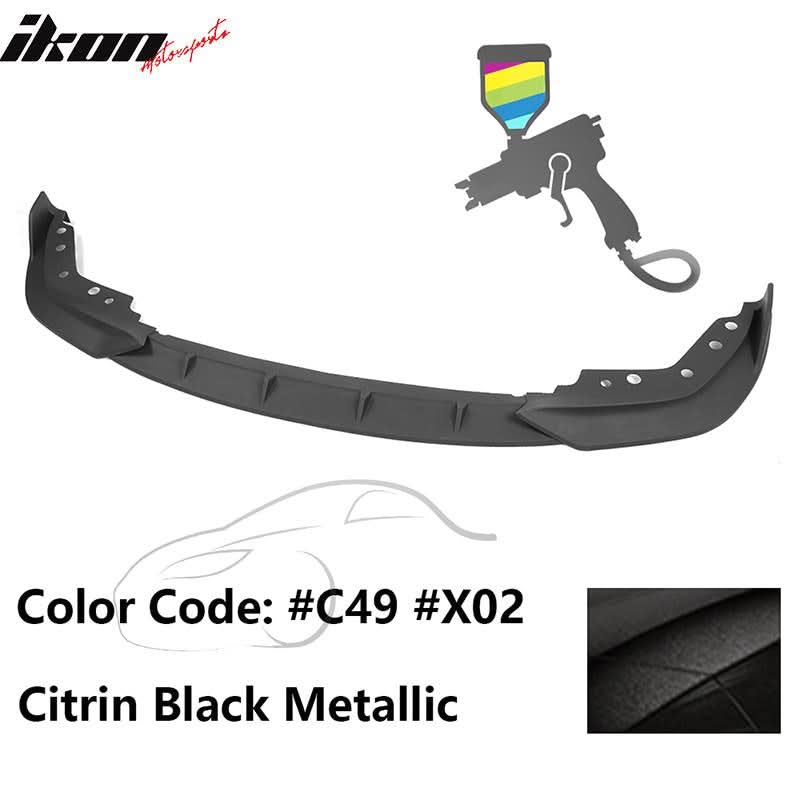 BMW G20 330i M Sport M340i front bumper lip spoiler in black, made of PP, for 2019-2022 models, by K2 Industries.