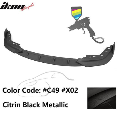 BMW G20 330i M Sport M340i front bumper lip spoiler in black, made of PP, for 2019-2022 models, by K2 Industries.
