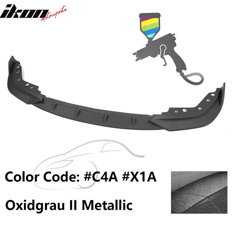K2 Industries BMW G20 330i M Sport M340i 3PC front bumper lip spoiler in black polypropylene with a textured finish.