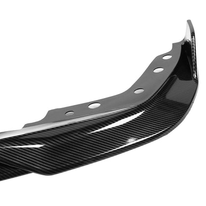 BMW G20 330i M Sport M340i front bumper lip spoiler by K2 Industries, made of PP, shown on a 2019-2022 model.