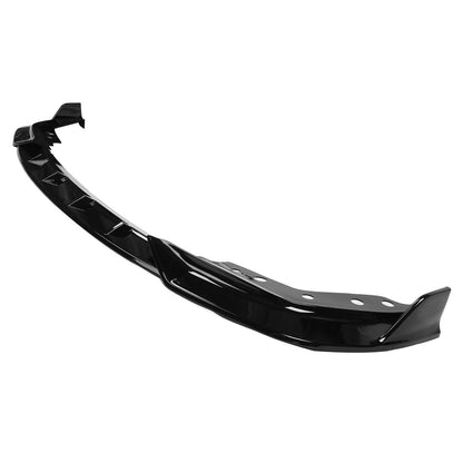 Black 2019-2022 BMW G20 330i M Sport M340i front bumper lip spoiler by K2 Industries, made of durable PP material.