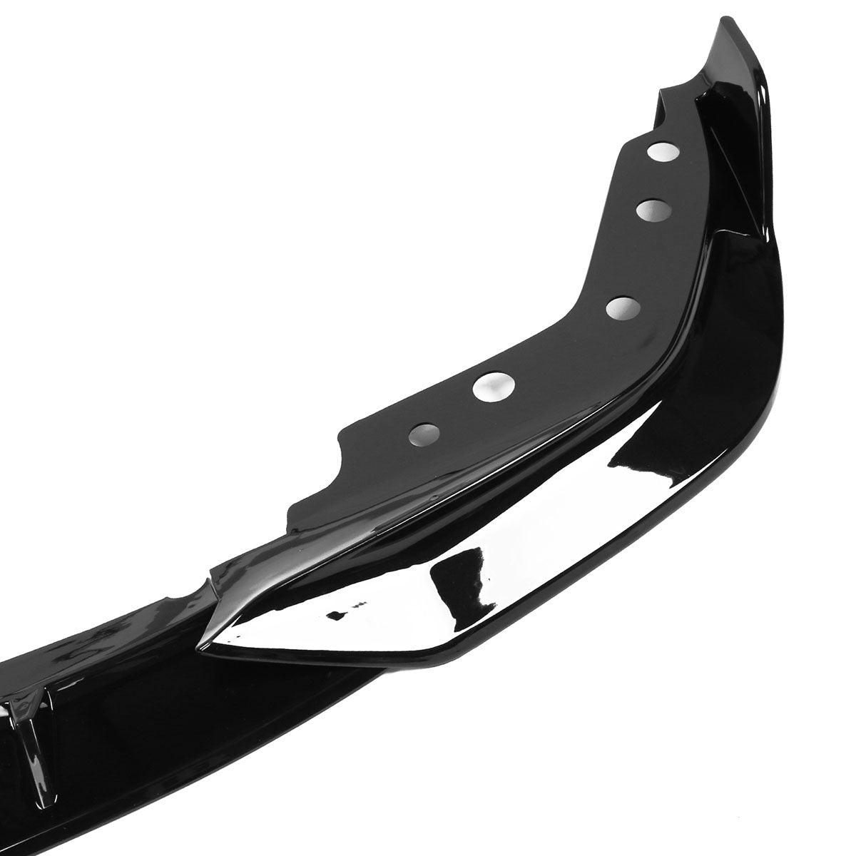 Black 2019-2022 BMW G20 330i M Sport M340i 3-piece front bumper lip spoiler by K2 Industries, made of durable PP material.