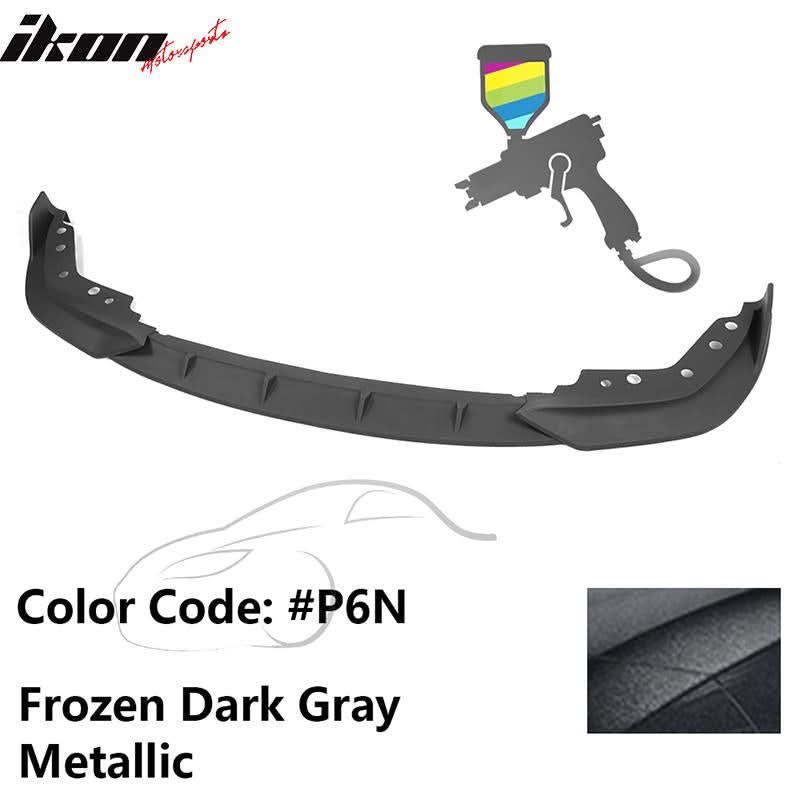 K2 Industries BMW G20 330i M Sport M340i 3-piece front bumper lip spoiler in black polypropylene with border detail