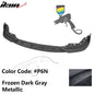 K2 Industries BMW G20 330i M Sport M340i 3-piece front bumper lip spoiler in black polypropylene with border detail