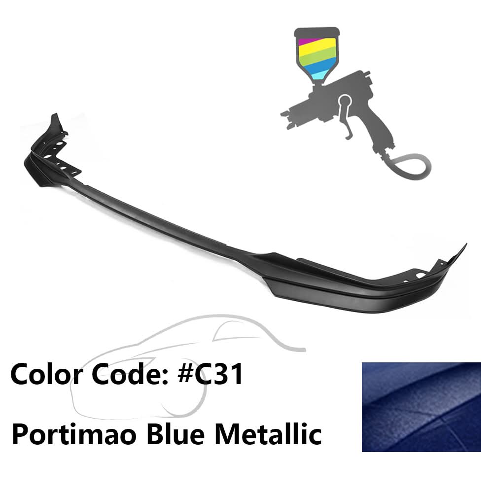 K2 Industries BMW G20 3 Series M-Tech M Sport front bumper lip spoilers, 2019-2022, in black with five-piece design