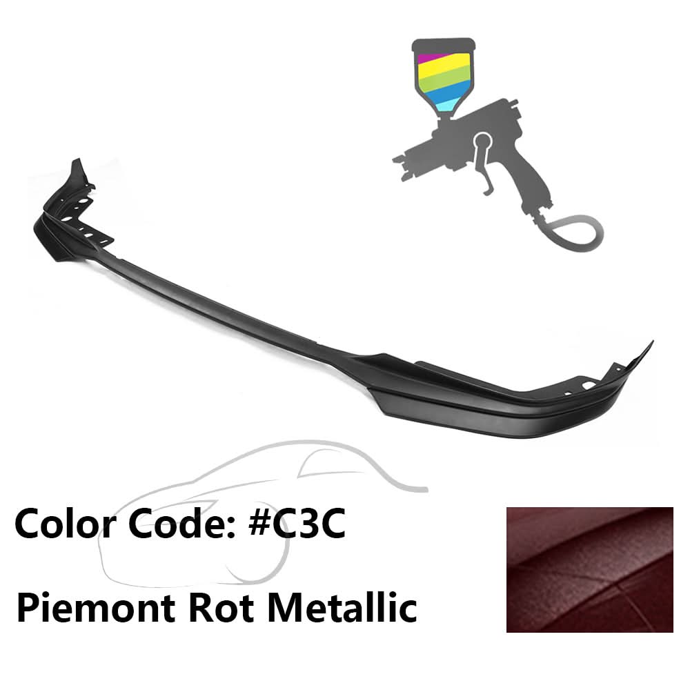 K2 Industries BMW G20 3 Series M-Tech M Sport front bumper lip spoilers, set of 5 pieces, black finish on car front.