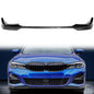 K2 Industries BMW G20 3 Series M-Tech M Sport front bumper lip spoiler set in carbon fiber, 5-piece kit, for 2019-2022 models