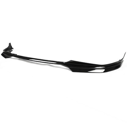 K2 Industries BMW G20 3 Series M-Tech M Sport front bumper lip spoilers in black, set of 5 for 2019-2022 model.
