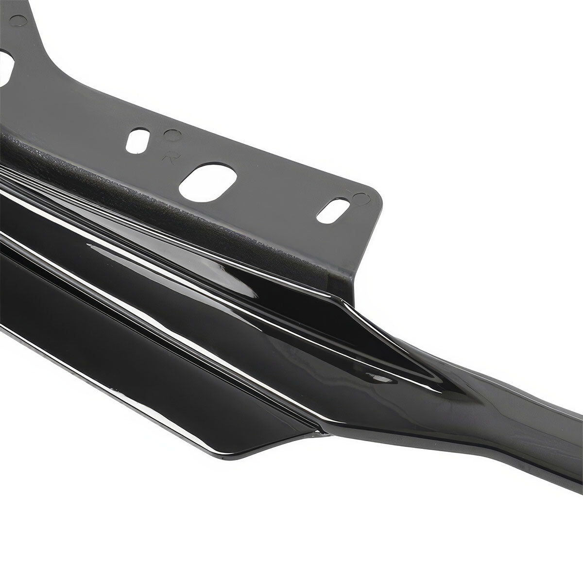 K2 Industries BMW G20 3 Series M-Tech M Sport front bumper lip spoilers in black, set of 5 for 2019-2022 models.