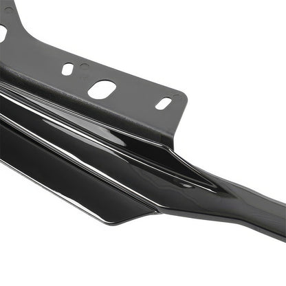 K2 Industries BMW G20 3 Series M-Tech M Sport front bumper lip spoilers in black, set of 5 for 2019-2022 models.