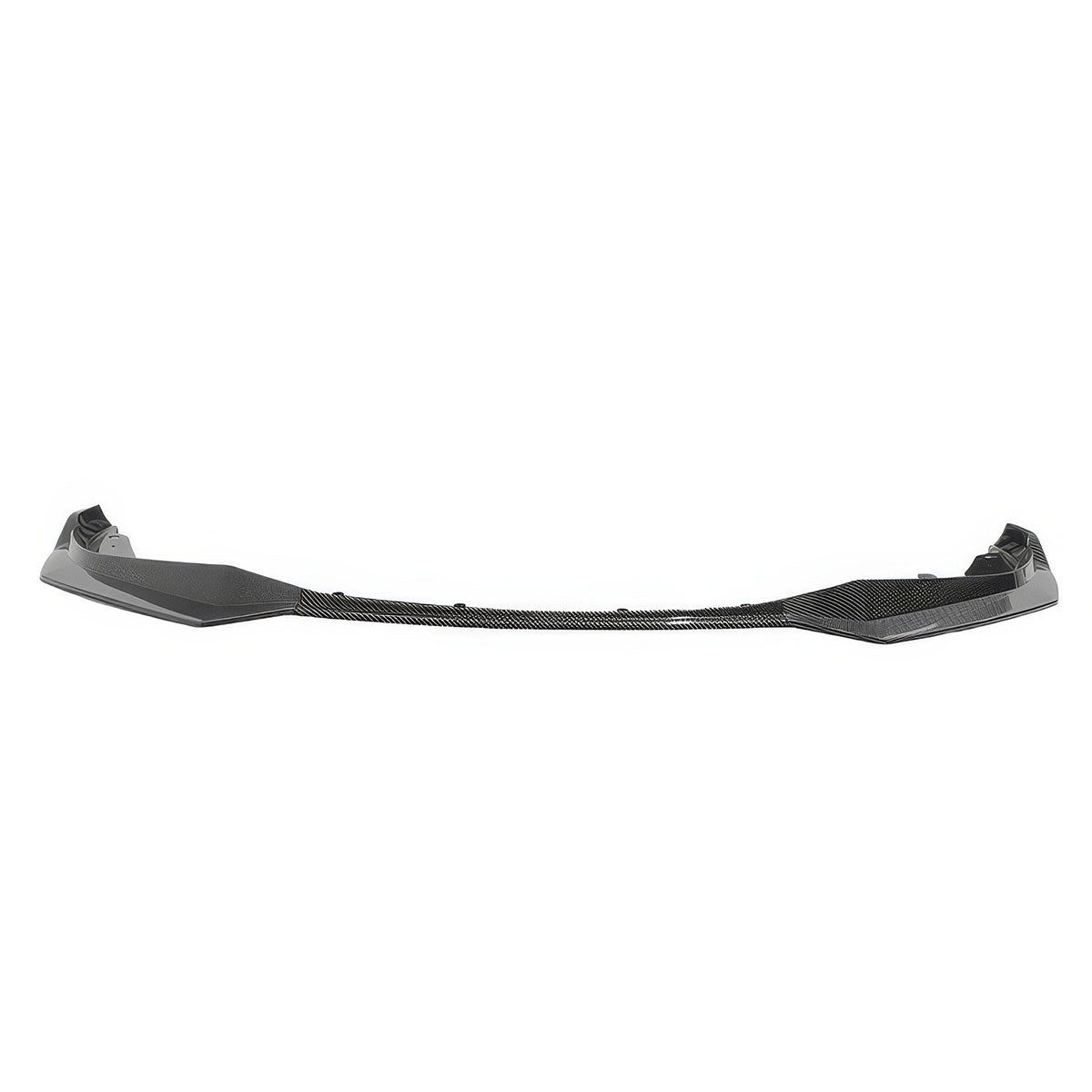 BMW G22 G23 4-Series M440i front bumper lip in black polypropylene by K2 Industries, showing the sleek aerodynamic design.