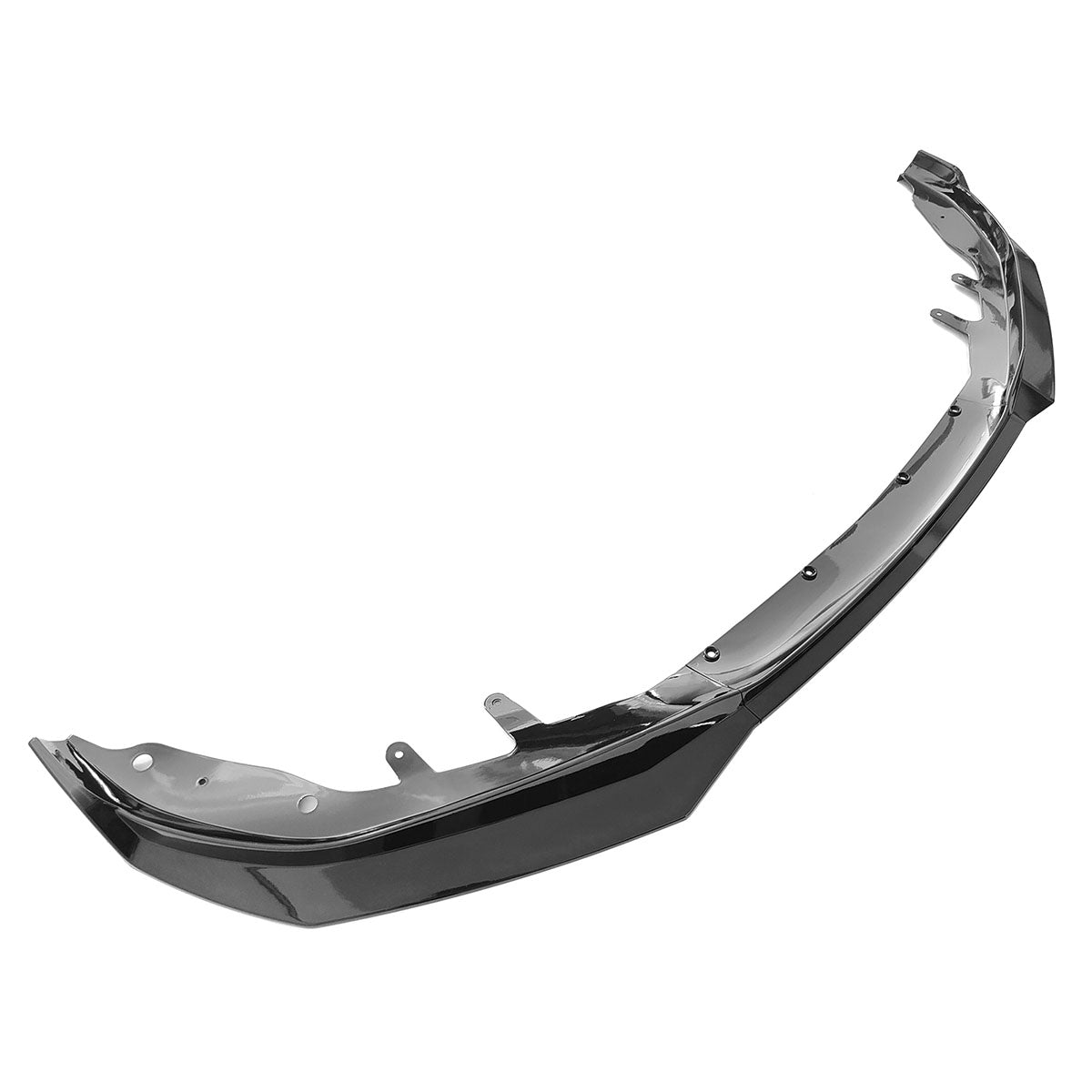 BMW G22 G23 4-Series M440i front bumper lip in black polypropylene by K2 Industries, showcasing sleek aerodynamic design.