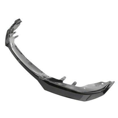 Black BMW G22 G23 4-Series M440i front bumper lip by K2 Industries, made of durable PP, shown on vehicle front.