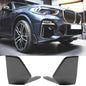 K2 Industries Fit 19-21 BMW G05 X5 M Sport front splitter apron spoiler in carbon fiber, with aerodynamic design.