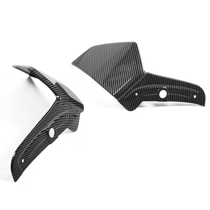 K2 Industries front splitter apron for BMW G05 X5 M Sport 2019-2021, two-piece spoiler with black finish.