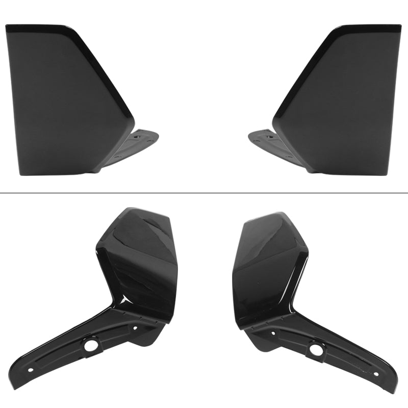 K2 Industries BMW G05 X5 M Sport 2021 front splitter apron spoilers in black, designed for the 2019-2021 BMW G05 X5 M Sport model