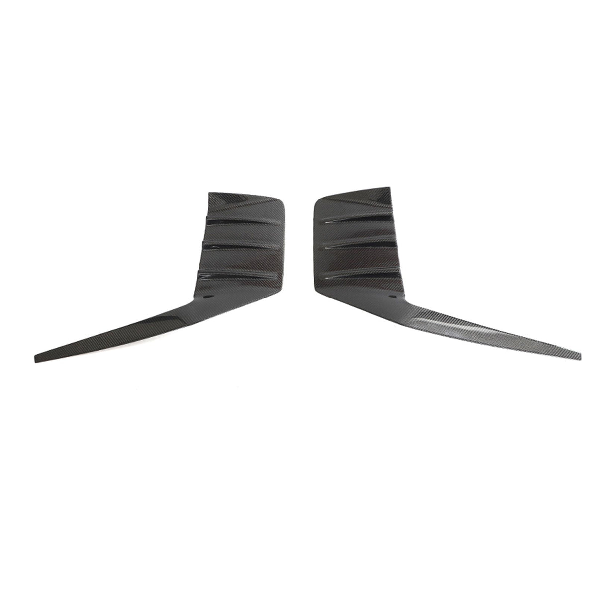 BMW G87 M2 2023-2024 rear side fins diffuser by K2 Industries in M Performance style, featuring sleek carbon fiber design.