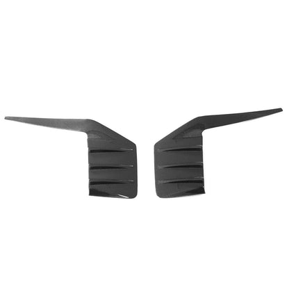 BMW G87 M2 2023-2024 rear side fins diffuser with M Performance style, black carbon fiber, by K2 Industries.