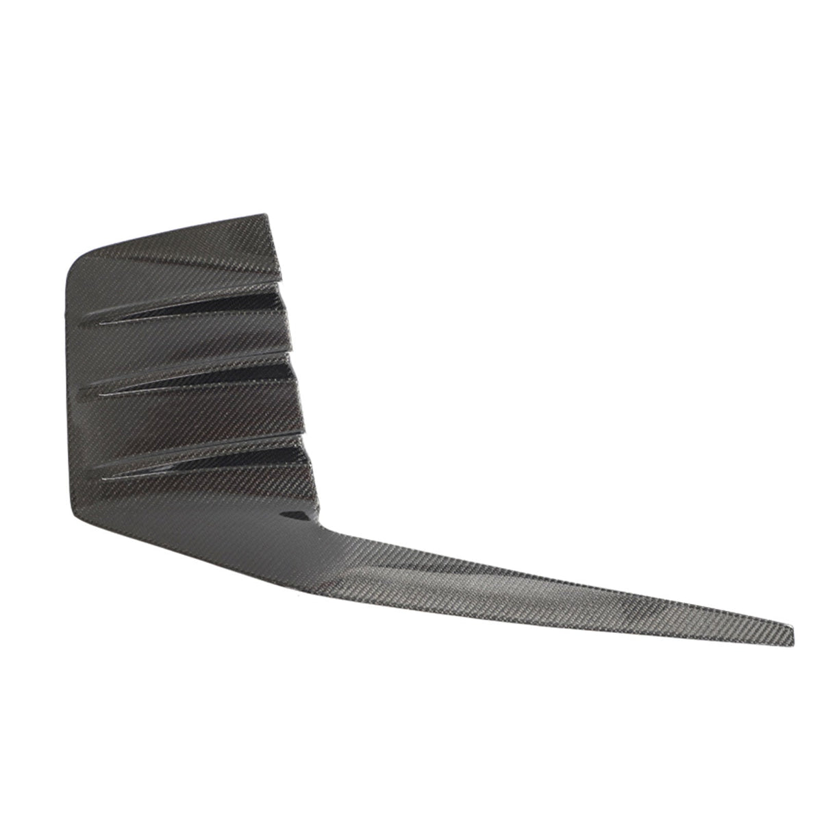 BMW G87 M2 2023-2024 rear side fins diffuser in carbon fiber, M Performance style by K2 Industries, with sleek fin design.