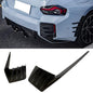 BMW G87 M2 2023-2024 rear side fins diffuser in M Performance style by K2 Industries, showing the sleek design and aerodynamic features.