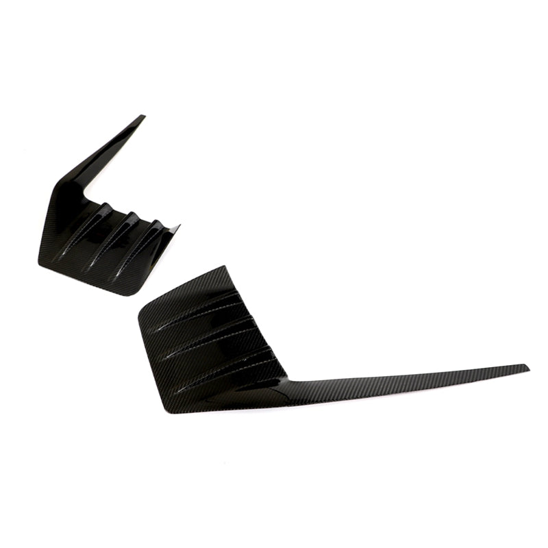 BMW G87 M2 rear side fins diffuser in M Performance style by K2 Industries, showcasing sleek design and aerodynamic features.