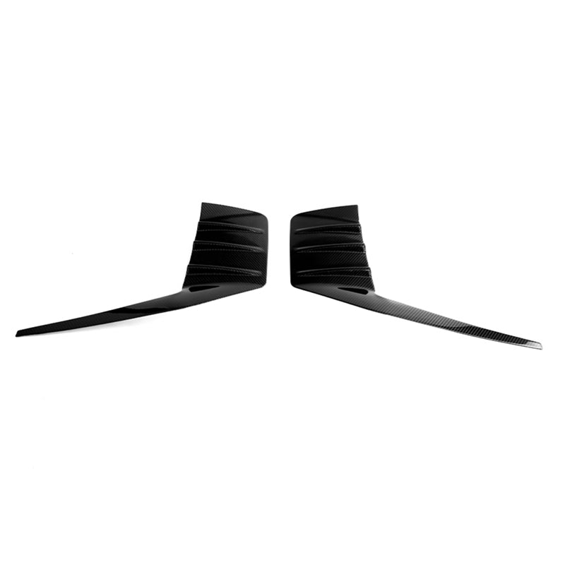 BMW G87 M2 rear side fins diffuser in M Performance style by K2 Industries, shown from the side with a sleek, sporty design.