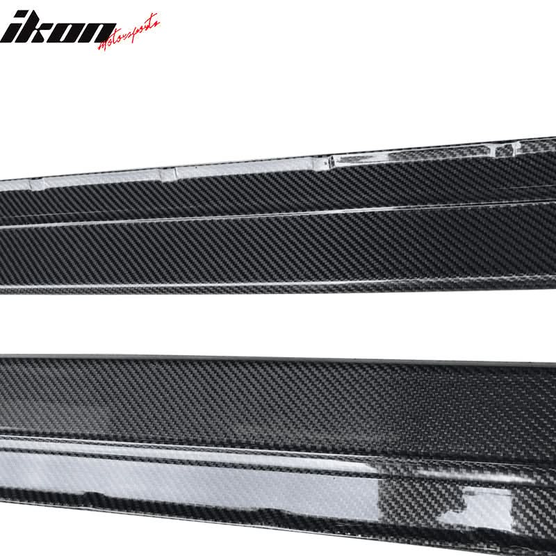 BMW G30 5 Series M-Tech side skirts by K2 Industries, showing sleek black side panel with subtle design details.