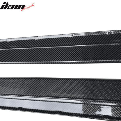 BMW G30 5 Series M-Tech side skirts by K2 Industries, showing sleek black side panel with subtle design details.