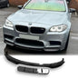 BMW F10 M5 V Sports Style carbon fiber front lip, showcasing aerodynamic design and sleek finish for enhanced sporty appearance.