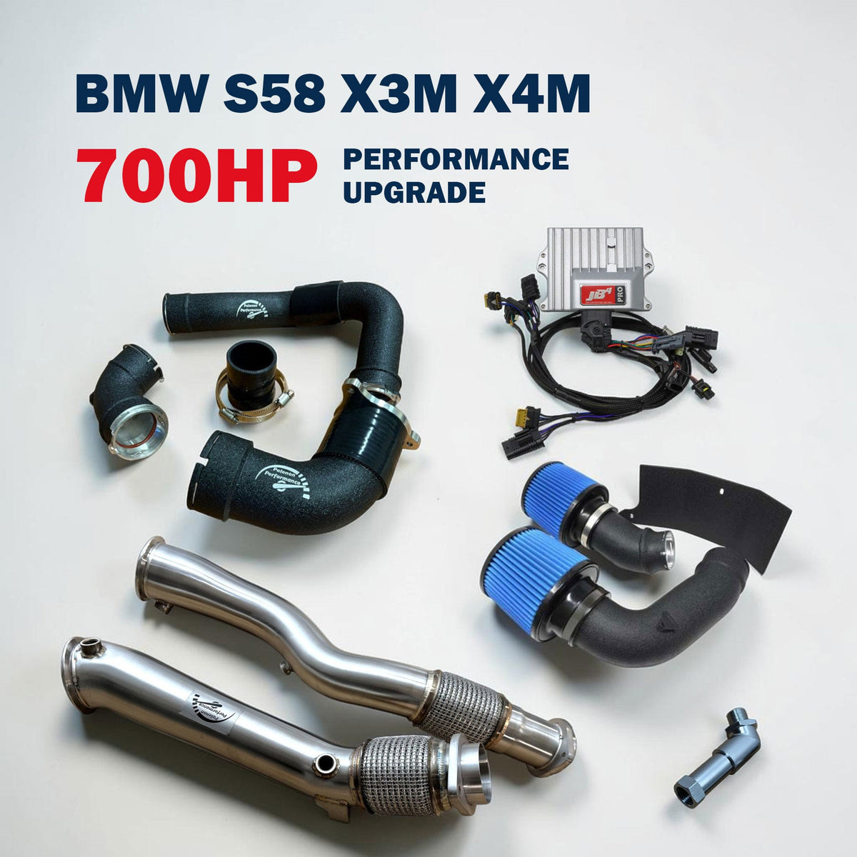 BMW X3M and X4M 700HP performance upgrade package by Palenon Performance, featuring high-performance components and tuning.