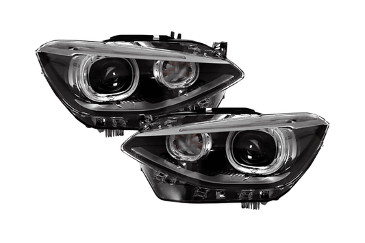 BMW 1-Series F20 headlights upgrade by K2 Industries, sleek OE style headlights for 2012-2016 BMW 1-Series F20 model