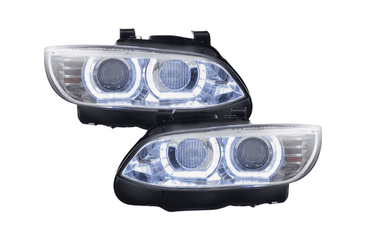 BMW 3-series E92/E93 chrome LED headlights upgrade for AFS models, modern style headlights for 2006-2010 BMW 3 Series.