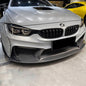 Carbon fiber grille for BMW F80 M3 and F82 M4 from Palenon Performance, showcasing the sleek, textured CF design on the front of the vehicle.
