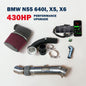 Palenon Performance 430HP upgrade package for BMW N55 640i, X5, X6 F chassis, showing engine components and performance parts.