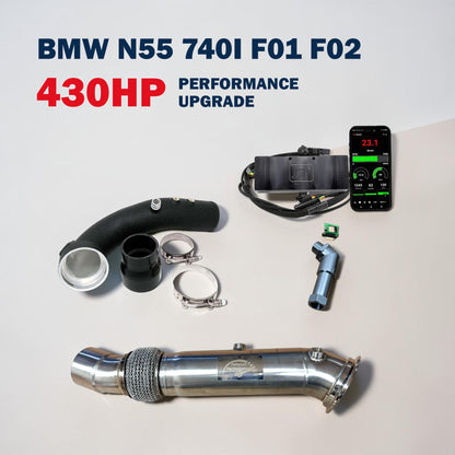 Palenon Performance 430HP upgrade package for BMW N55 535i, 640i, 740i, X5, X6 F chassis models with visible engine components.