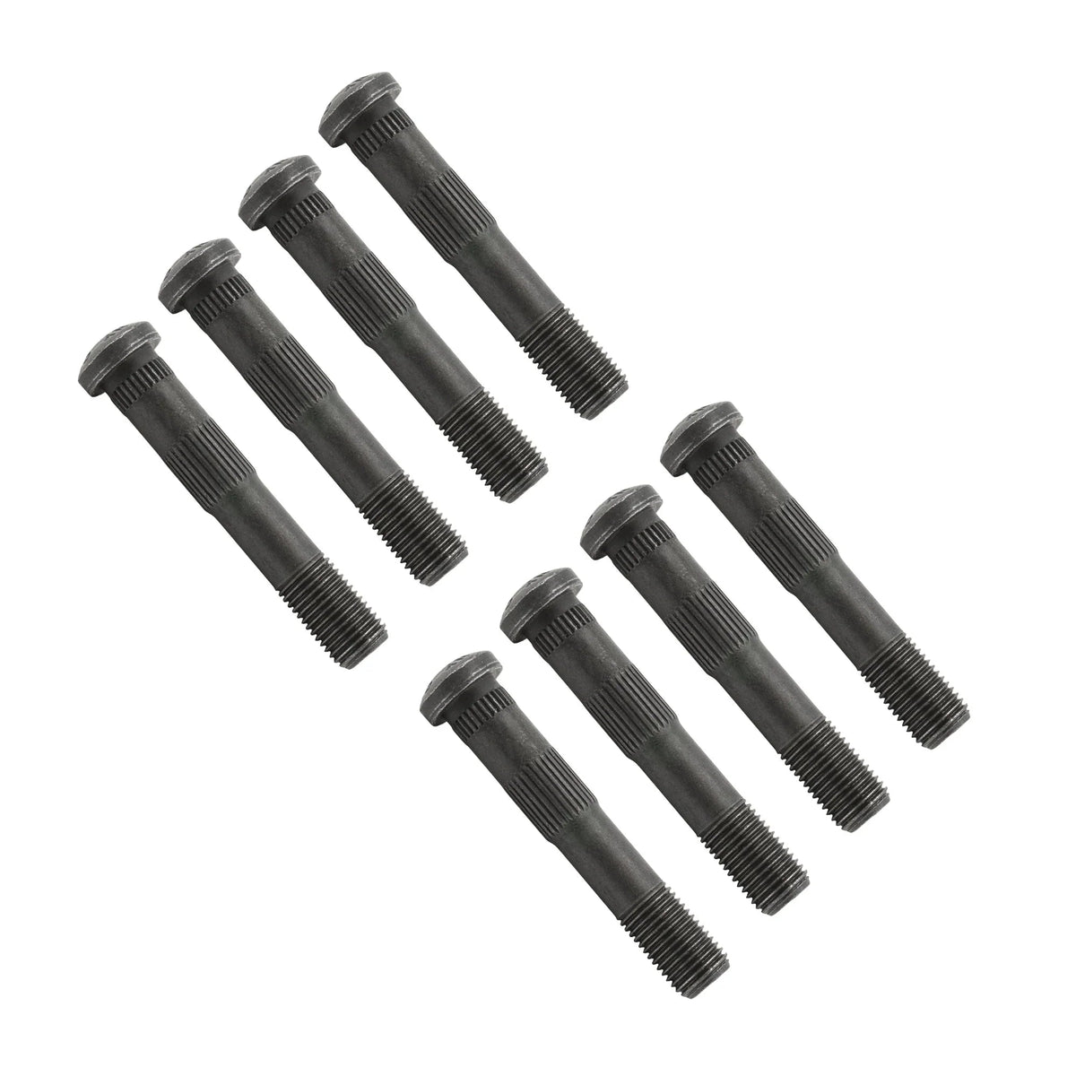 Set of eight GoWesty head bolts, durable rod bolts for automotive engine repair, shown in a close-up image.