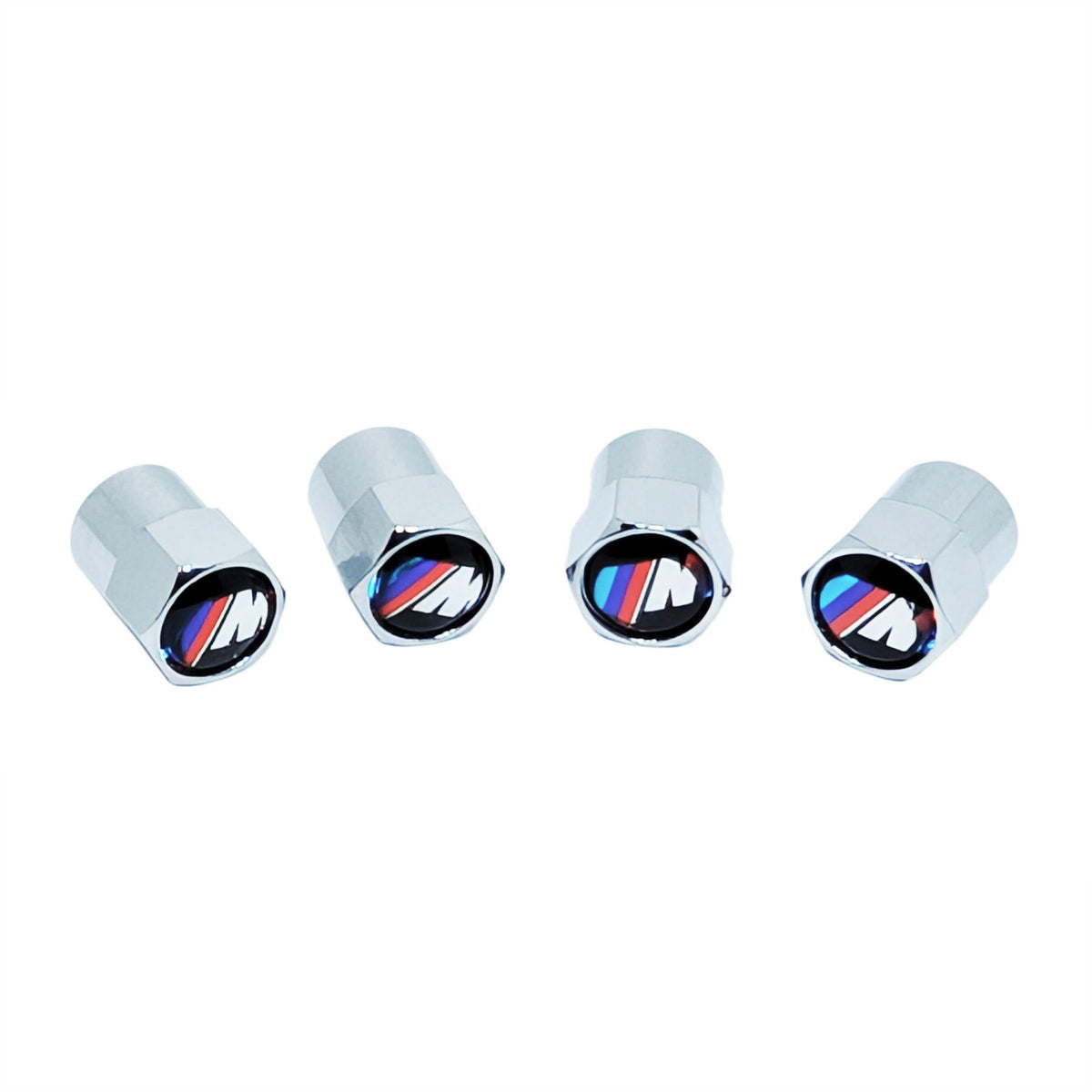 Chrome Valve Stem Tire Caps, Style: BMW M-Power
