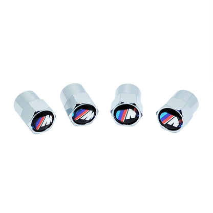 Chrome Valve Stem Tire Caps, Style: BMW M-Power
