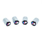 Chrome Valve Stem Tire Caps, Style: BMW M-Power